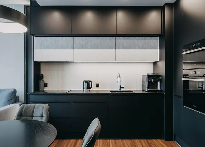 Black&white Bukowska18 B With Balcony And Garage Apartment Poznan